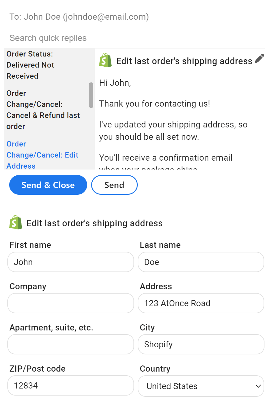 AtOnce Best Shopify Helpdesk App